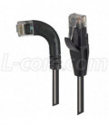 Category 6 LSZH Right Angle Patch Cable, Straight/Right Angle Left, Black, 1.0 ft