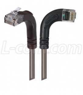 Category 6 LSZH Right Angle Patch Cable, Right Angle Right/Right Angle Up, Gray, 1.0 ft
