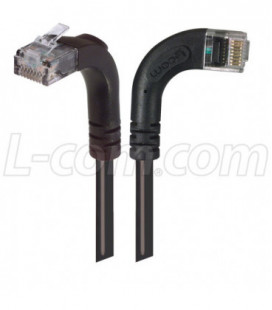 Category 6 LSZH Right Angle Patch Cable, Right Angle Right/Right Angle Up, Black, 7.0 ft