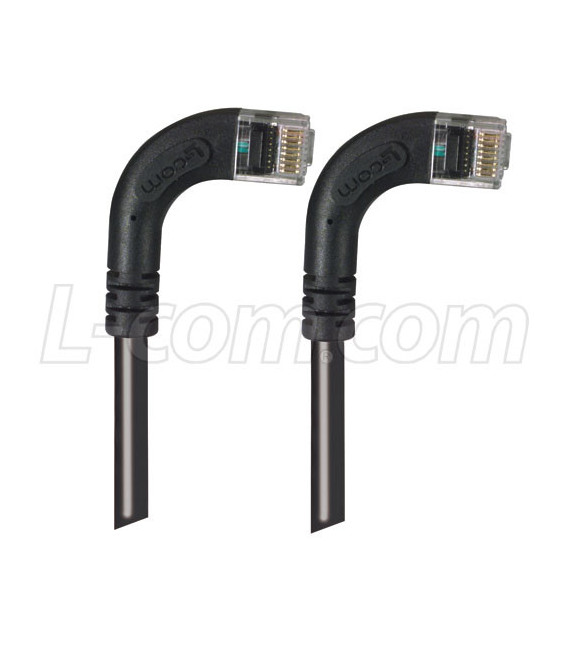 Category 6 LSZH Right Angle Patch Cable, Right Angle Right/Right Angle Right, Black, 20.0 ft