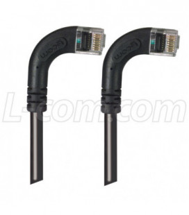 Category 6 LSZH Right Angle Patch Cable, Right Angle Right/Right Angle Right, Black, 20.0 ft