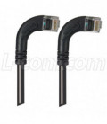 Category 6 LSZH Right Angle Patch Cable, Right Angle Right/Right Angle Right, Black, 7.0 ft