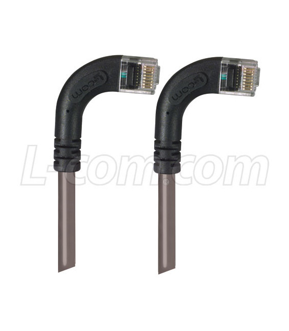 Category 6 LSZH Right Angle Patch Cable, Right Angle Right/Right Angle Right, Gray, 7.0 ft