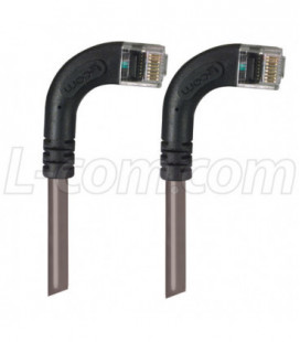 Category 6 LSZH Right Angle Patch Cable, Right Angle Right/Right Angle Right, Gray, 2.0 ft