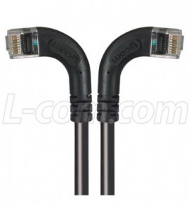 Category 6 LSZH Right Angle Patch Cable, Right Angle Left/Right Angle Right, Black, 30.0 ft