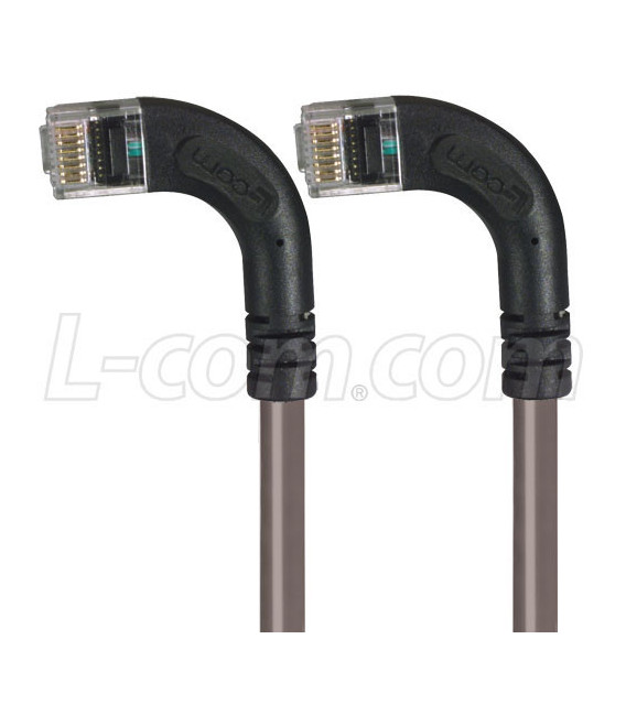Category 6 LSZH Right Angle Patch Cable, Right Angle Left/Right Angle Left, Gray, 3.0 ft