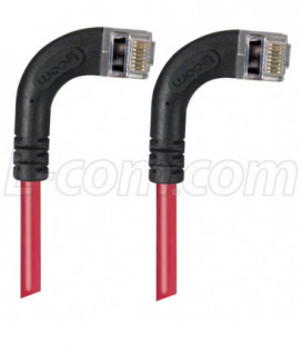 Category 6 Shielded LSZH Right Angle Patch Cable, Right Angle Right/Right Angle Right, Red, 15.0ft