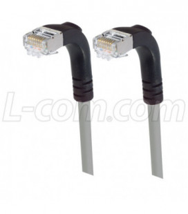 Category 6 Shielded LSZH Right Angle Patch Cable, Right Angle Down/Right Angle Down, Gray, 5.0 ft