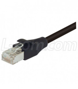 Shielded Cat 6 Cable, RJ45 / RJ45 LSZH Black Jacket, 75.0 ft