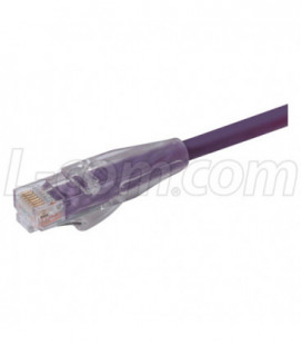 Premium Cat 6 Cable, RJ45 / RJ45, Violet 1.0 ft