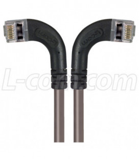 Category 6 Shielded LSZH Right Angle Patch Cable, Right Angle Left/Right Angle Right, Gray, 3.0 ft