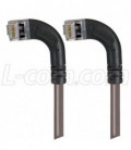 Category 6 Shielded LSZH Right Angle Patch Cable, Right Angle Left/Right Angle Left, Gray, 3.0 ft