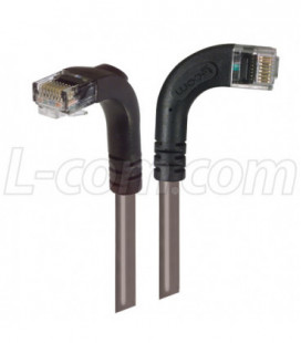 Category 6 LSZH Right Angle Patch Cable, Right Angle Right/Right Angle Down, Gray, 3.0 ft