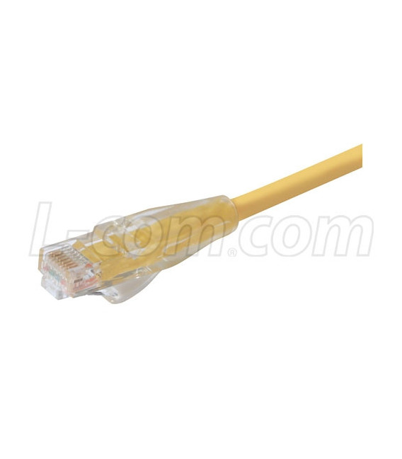 Premium Cat 6 Cable, RJ45 / RJ45, Yellow 1.0 ft