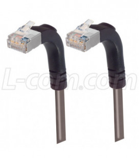 Category 6 Shielded LSZH Right Angle Patch Cable, Right Angle Up/Right Angle Up, Gray, 1.0 ft