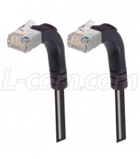 Category 6 Shielded LSZH Right Angle Patch Cable, Right Angle Up/Right Angle Up, Black, 30.0 ft