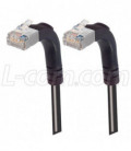 Category 6 Shielded LSZH Right Angle Patch Cable, Right Angle Up/Right Angle Up, Black, 25.0 ft