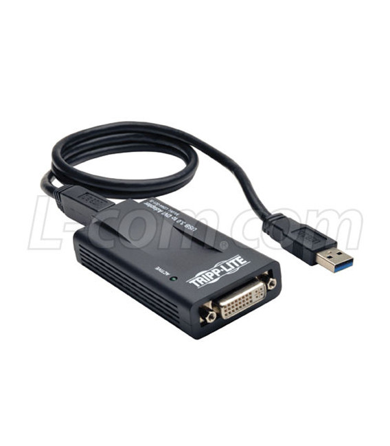 Tripplite USB 3.0 to VGA/DVI Adapter, Max Resolution (2048X1152)
