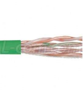 Category 5E UTP Plenum Rated 24 AWG 4-Pair Solid Conductor Green, 1KFT