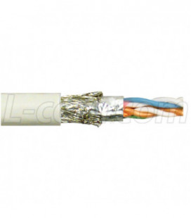 Category 5E SF/UTP PVC 24 AWG 4-Pair Solid Conductor UV Gray, 1KFT