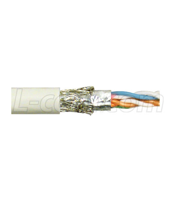 Category 5E SF/UTP PVC 24 AWG 4-Pair Solid Conductor Gray, 1KFT