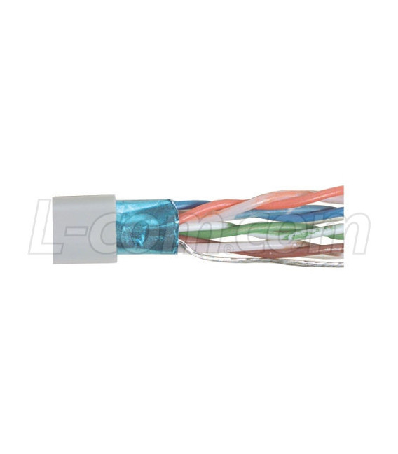 Category 5E F/UTP PVC Patch 26 AWG 4-Pair Stranded Conductor Lt. Gray, 1KFT