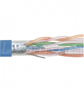 Category 5E F/UTP Riser Rated 24 AWG 4-Pair Solid Conductor Blue, 1KFT