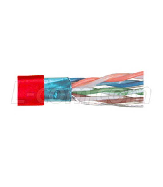 Category 5E F/UTP PVC Patch 26 AWG 4-Pair Stranded Conductor Red, 1KFT