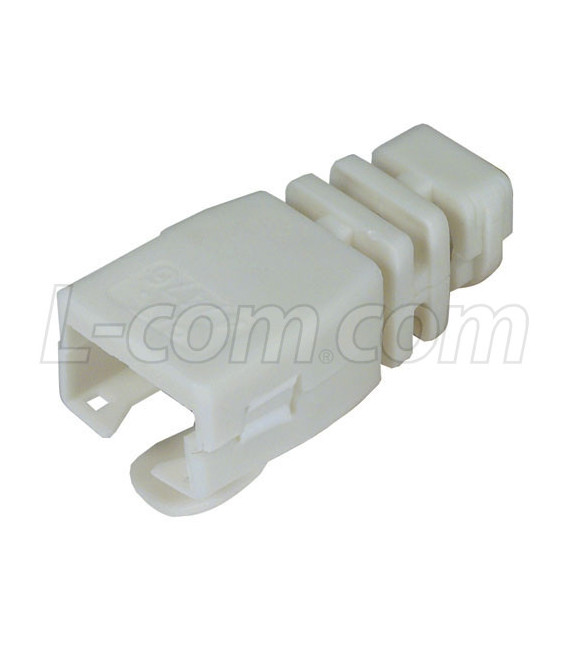 RJ45 Snap-on Strain Relief Boot- Ivory, Bag 50