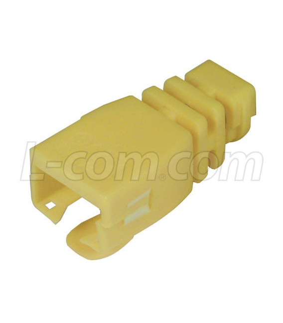 RJ45 Snap-on Strain Relief Boot- Yellow, Bag 50