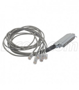 Cat. 3 Telco Breakout Cable, Male Telco / 8 (6x6), 3.0 ft