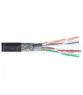 Category 5E SF/UTP PUR 26 AWG 4-Pair Stranded Conductor Black, 1KFT