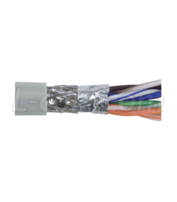 Category 5E SF/UTP LSZH 26 AWG 4-Pair Stranded Conductor Lt Gray, 100FT