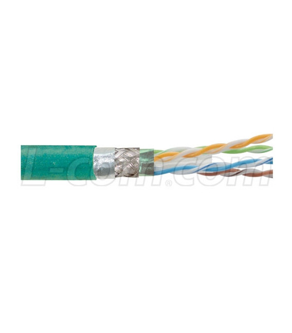 Category 6A SF/UTP Hi Flex CMX Rated TPE 26 AWG 4-Pair Stranded Conductor Teal, 1KFT