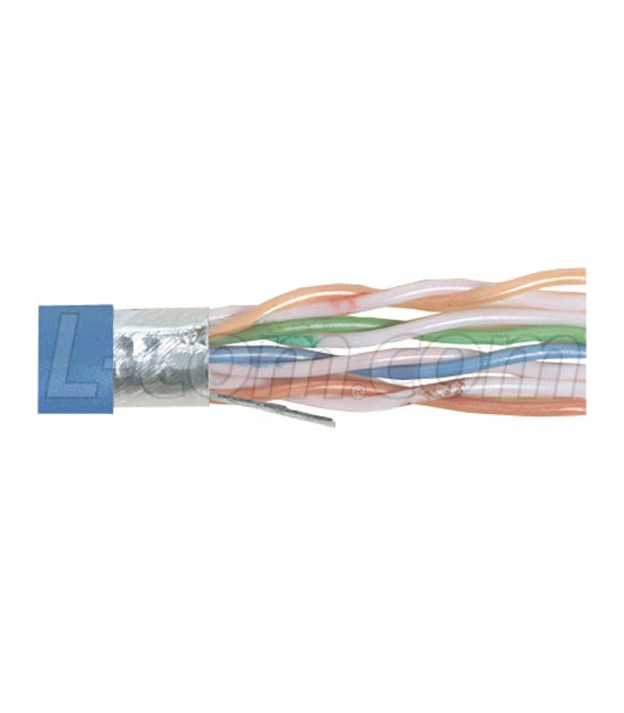 Category 6 F/UTP Plenum Rated 23 AWG 4-Pair Solid Conductor Blue, 1KFT