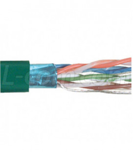 Category 6A F/UTP Plenum Rated 23 AWG 4 Solid Conductor Green, 1KFT