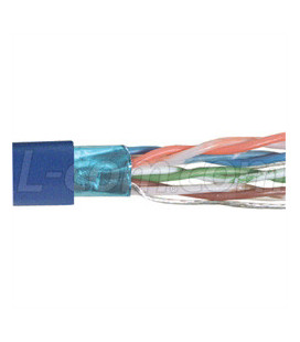 Category 6A F/UTP Plenum Rated 23 AWG 4 Solid Conductor Blue, 1KFT