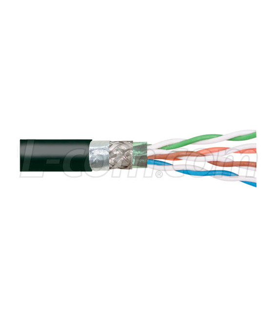 Category 5E SF/UTP Hi Flex CMX Rated TPE 26 AWG 4-Pair Stranded Conductor Black, 1KFT