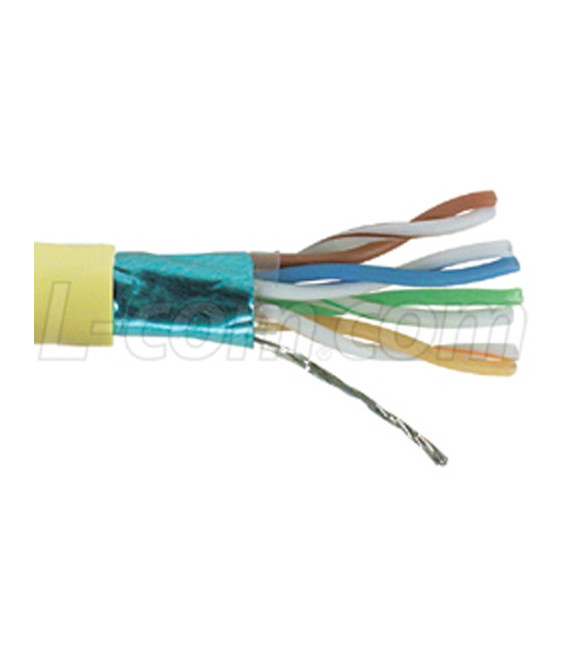 Category 5E F/UTP PVC Patch 26 AWG 4-Pair Stranded Conductor Yellow, 1KFT