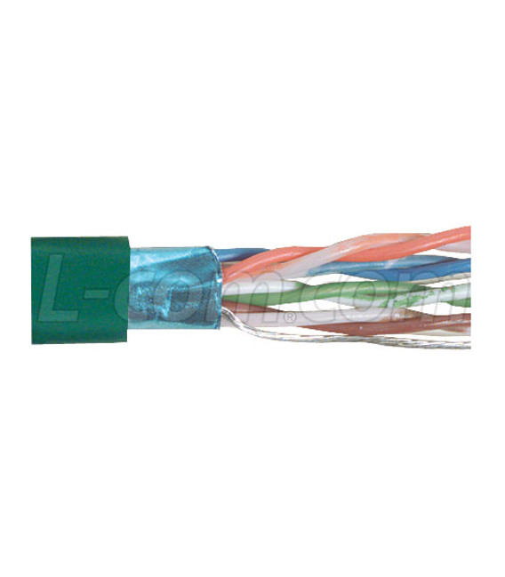 Category 5E F/UTP PVC Patch 26 AWG 4-Pair Stranded Green, 1KFT