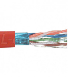 Category 5E F/UTP PVC Patch 26 AWG 4-Pair Stranded Red, 1KFT