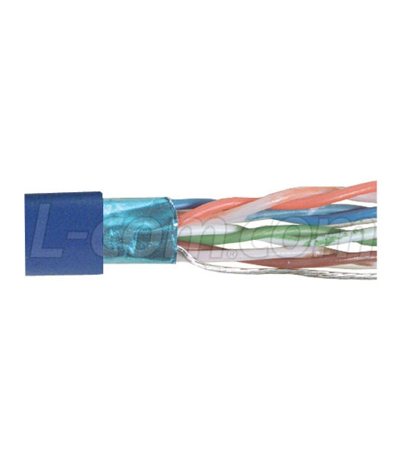 Category 6 F/UTP PVC 26 AWG 4-Pair Stranded Conductor Blue, 1KFT