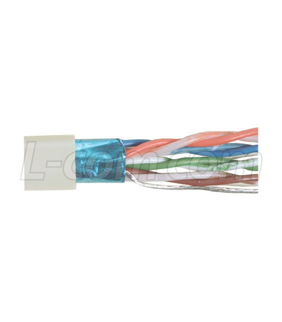 Category 6 F/UTP PVC 26 AWG 4-Pair Stranded Conductor Lt. Gray, 1KFT