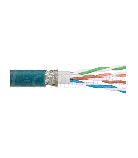 Category 5E S/UTP Hi Flex PUR 26 AWG 4-Pair Stranded Conductor Teal, 1KFT