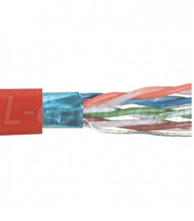 Category 6A F/UTP PVC 26 AWG 4-Pair Stranded Conductor Red, 1KFT