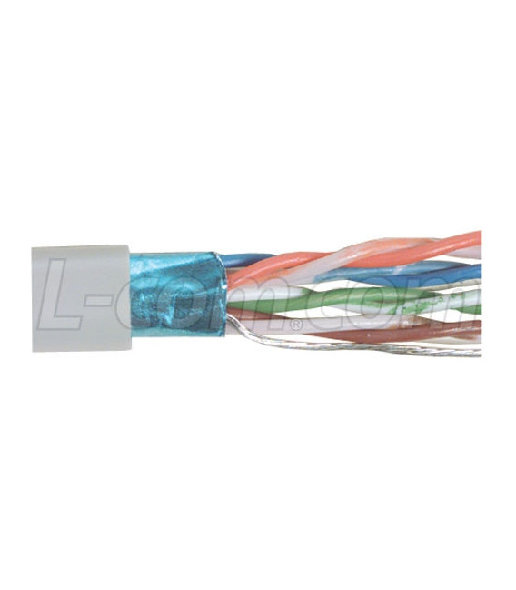 Category 6A F/UTP PVC 26 AWG 4-Pair Stranded Conductor Gray, 1KFT