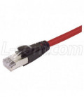 Premium Cat6a Cable, RJ45 / RJ45, Red 1.0 ft