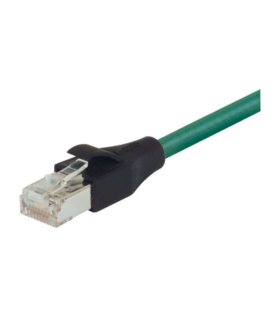 Double Shielded Category 6a Outdoor Industrial High Flex Ethernet Cable Teal, RJ45 / RJ45, 2.0ft