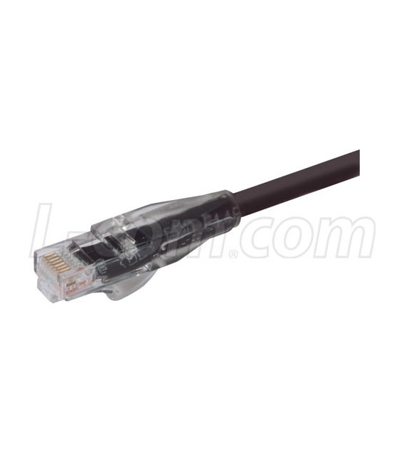 Premium Cat 6 Cable, RJ45 / RJ45, Black 1.0 ft