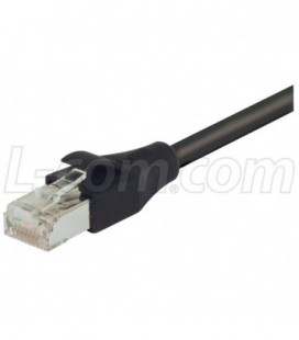 LSZH Shielded Category 6a Cable, RJ45 / RJ45, 26AWG Stranded, Black, 15.0ft